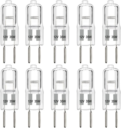 10x halogen leuchtmittel - g6.35,